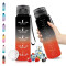 Gourde rouge noir plastique sans bpa 1000 ml - miniature