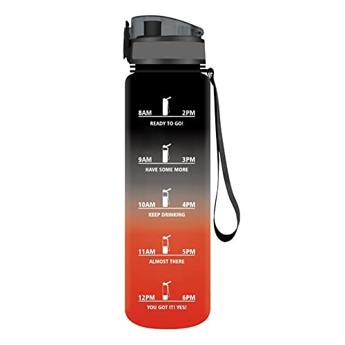 Gourde rouge noir plastique sans bpa 1000 ml variant 6 