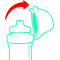 Gourde rouge plastique sans bpa 430 ml - miniature variant 6