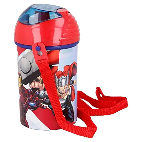 Gourde Avengers paille porte-clés 450 ml variant 1 