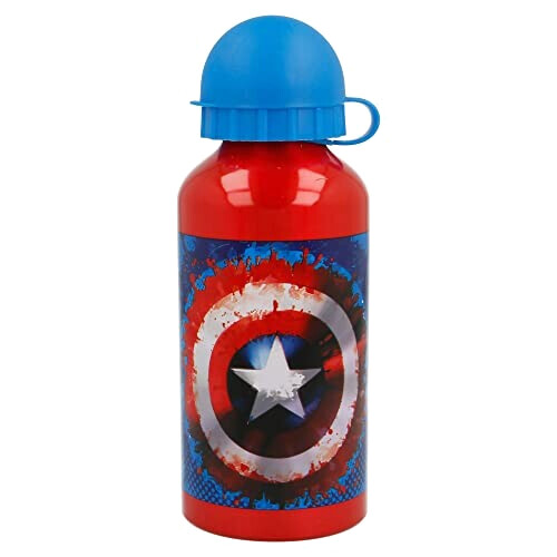 Gourde Captain America - Avengers - multicolore aluminium bec verseur 400 ml