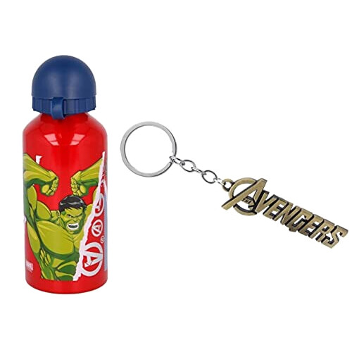Gourde Avengers aluminium porte-clés 400 ml
