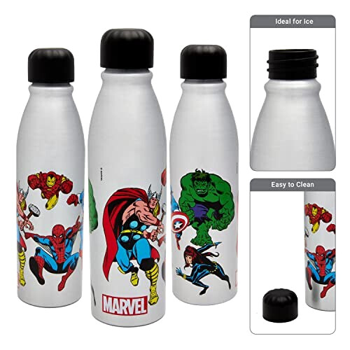 Gourde Hulk, Captain America, Iron man, Thor, Black Panther - Avengers - multicolore aluminium sans bpa 600 ml variant 0 