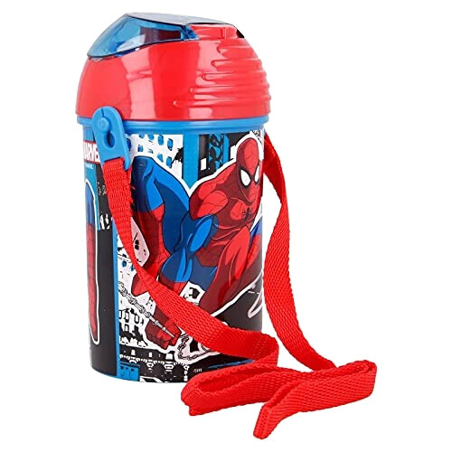 Gourde Spider-man couleuré inox paille 450 ml