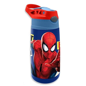 Gourde Spider-man couleuré inox paille 450 ml