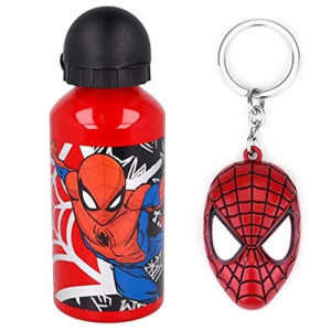 Gourde Spider-man aluminium porte-clés 400 ml