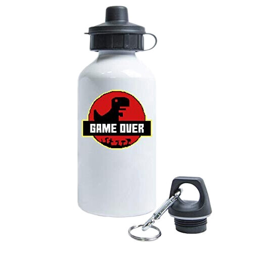 Gourde Jurassic Park blanc inox 400 ml