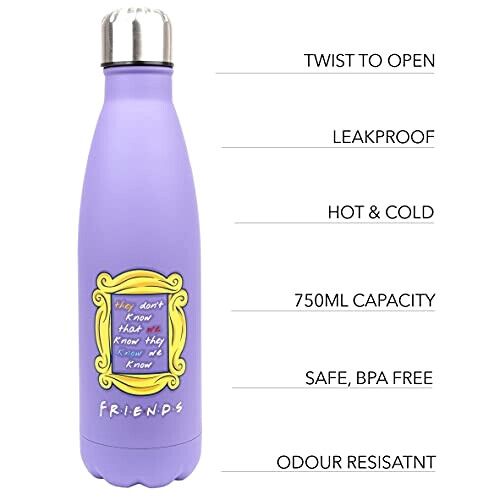 Gourde Monica Geller - Friends - violet plastique sans bpa double paroi 750 ml variant 1 