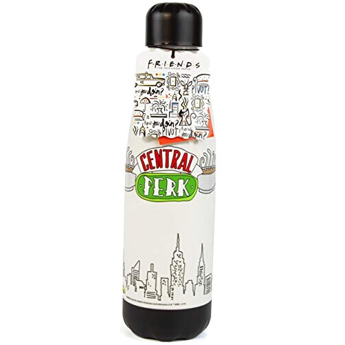 Gourde Rachel Green, Joey Tribbiani, Ross Geller, Chandler Bing, Monica Geller, Phoebe Buffay, Central Perk - Friends - noir plastique sans bpa 600 ml variant 1 