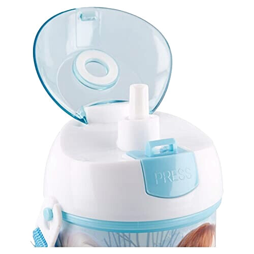 Gourde La reine des neiges bleue sans bpa paille porte-clés 450 ml variant 2 