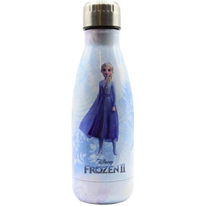 Gourde Elsa - La reine des neiges - bleu inox sans bpa isotherme 500 ml