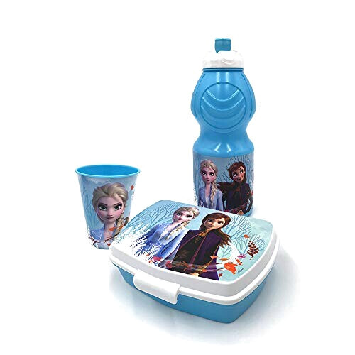 Gourde La reine des neiges façade plastique boîte 400 ml