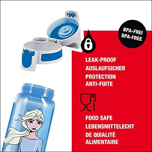Gourde Elsa - La reine des neiges - plastique sans bpa variant 1 