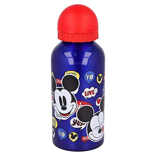 Gourde Mickey multicolore aluminium bec verseur 400 ml