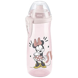Gourde Mickey - Minnie - rose plastique sans bpa bec verseur boîte 450 ml