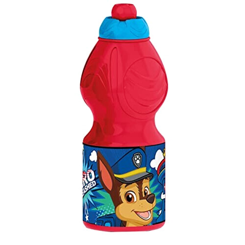 Paw Patrol Gourde avec motif Pat' Patrouille Chase, en plastique, sans BPA,  sans phtalates, Capacité : Environ 350 ml, Modèle 3