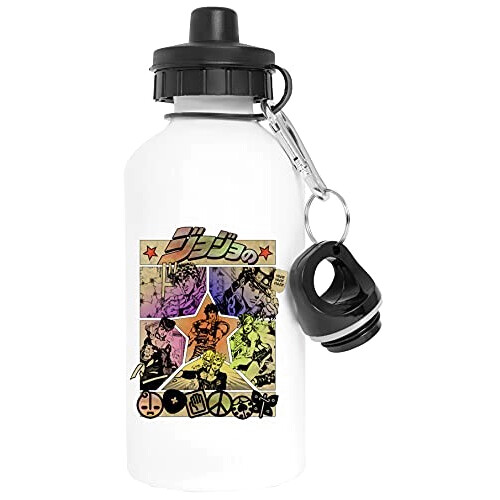 Gourde JoJo's Bizarre Adventure blanc aluminium 600 ml