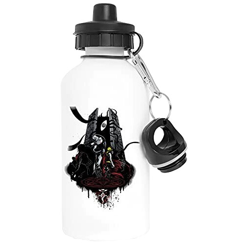 Gourde Fullmetal Alchemist blanc aluminium 600 ml