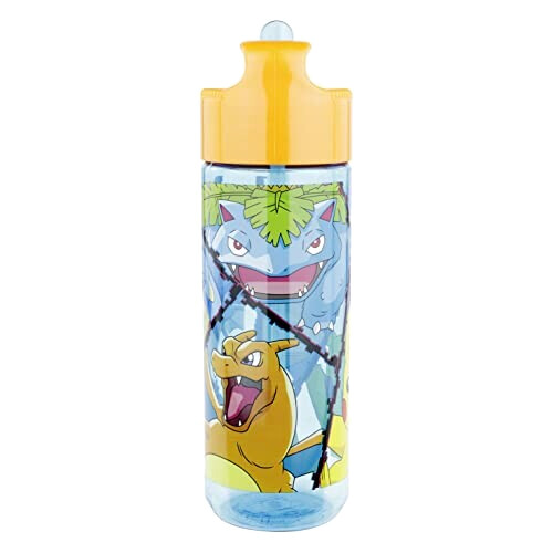 Gourde Pikachu - Pokémon - transparent plastique sans bpa pliable paille 540 ml variant 2 