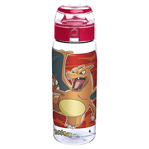 Gourde Salamèche, Dracaufeu - Pokémon - rouge plastique sans bpa