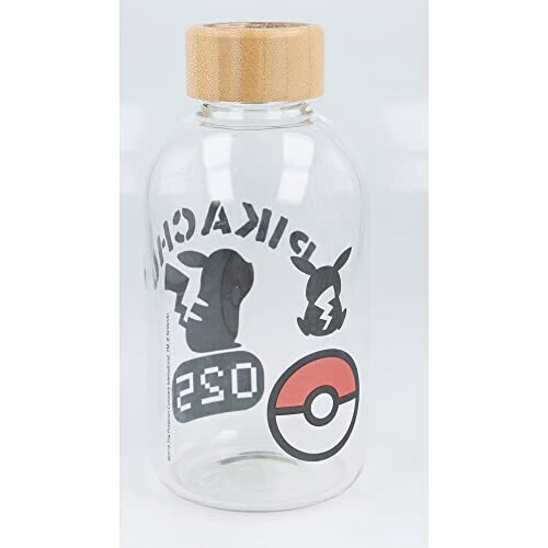 Gourde Pokémon noir inox isotherme paille 355 ml