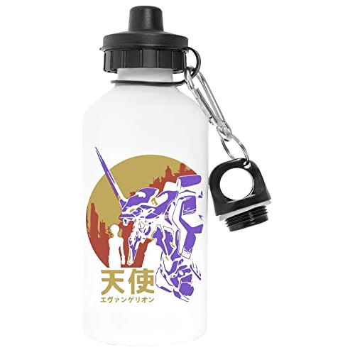 Gourde Evangelion blanc aluminium 500 ml