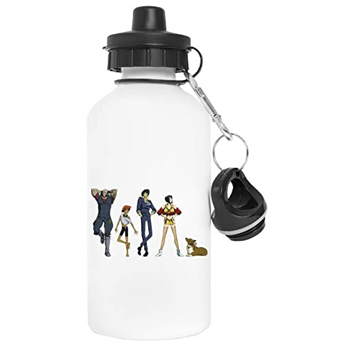 Gourde Cowboy Bebop blanc aluminium 600 ml