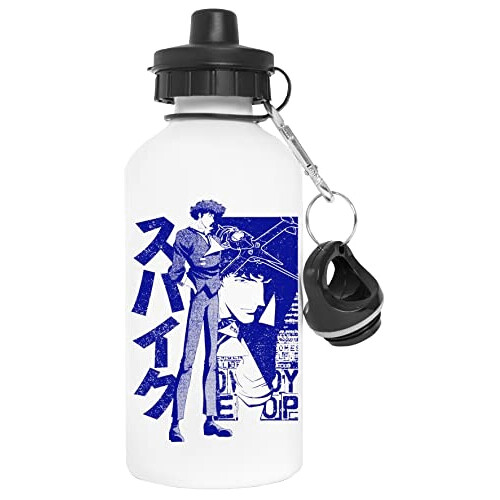 Gourde Cowboy Bebop blanc aluminium 600 ml