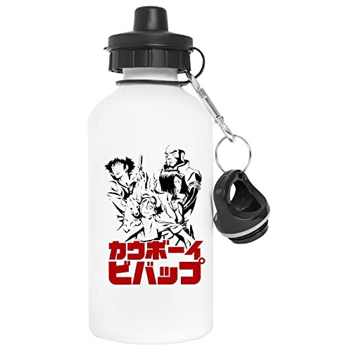 Gourde Cowboy Bebop blanc aluminium 600 ml