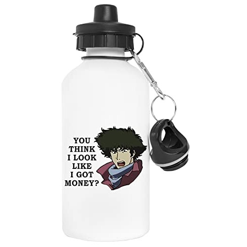 Gourde Cowboy Bebop blanc aluminium 600 ml