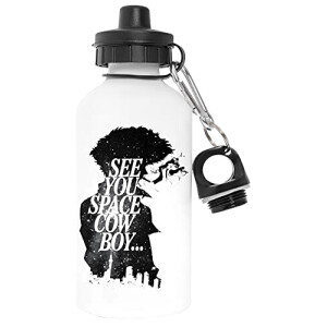 Gourde Cowboy Bebop blanc aluminium 600 ml