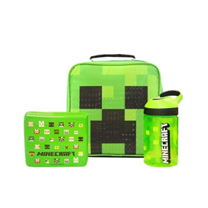 Gourde Creeper - Minecraft - vert plastique sans bpa boîte à lunch paille 473 ml