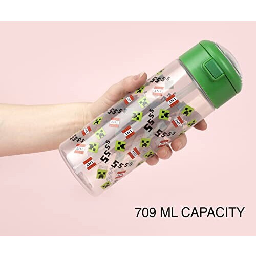 Gourde Steve - Minecraft - vert sss plastique paille 350 ml variant 0 