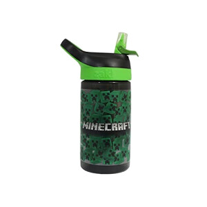 Gourde Creeper - Minecraft - multicolore plastique sans bpa paille