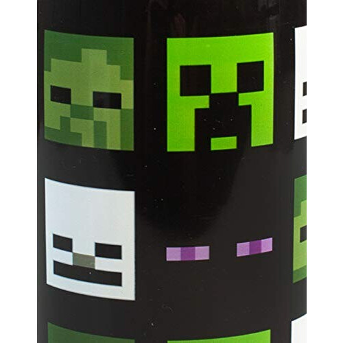 Gourde Minecraft multicolore sans bpa paille 410 ml