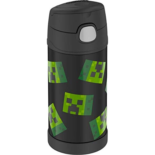 Gourde Minecraft foncé inox paille 340 ml variant 0 