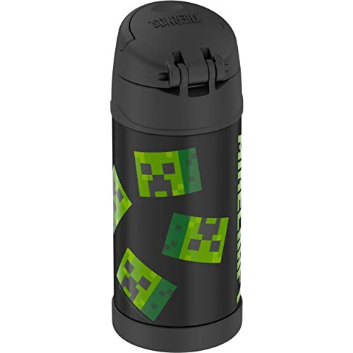 Gourde Minecraft foncé inox paille 340 ml variant 2 