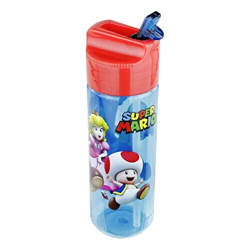 Gourde Super Mario multicolore plastique sans bpa paille 540 ml