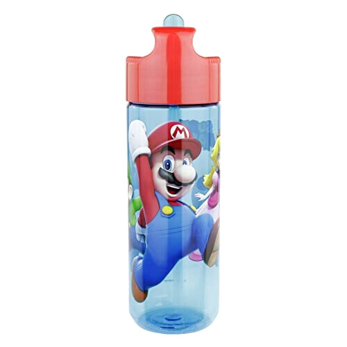 Gourde Super Mario multicolore plastique sans bpa paille 540 ml variant 0 
