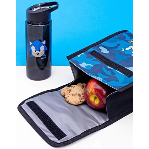 Gourde Sonic bleu plastique sans bpa boîte à lunch 3D variant 2 