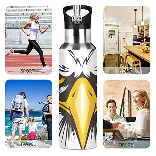 Gourde Aigle art mode sport inox sans bpa isotherme double paroi paille 600 ml variant 3 