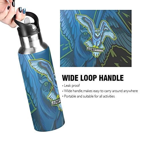 Gourde Aigle art mode sport inox sans bpa isotherme double paroi paille 600 ml variant 2 