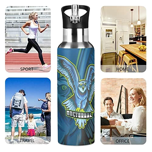 Gourde Aigle art mode sport inox sans bpa isotherme double paroi paille 600 ml variant 3 