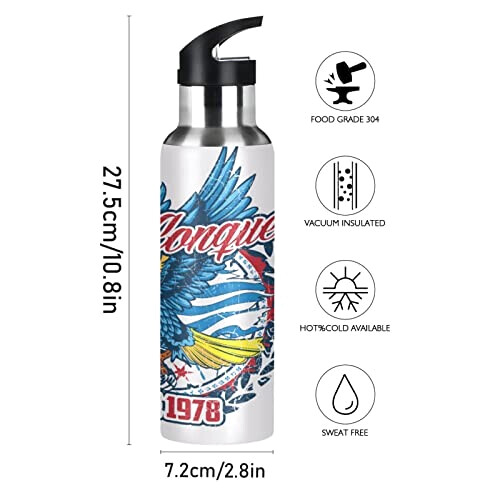 Gourde Aigle art mode sport inox sans bpa isotherme double paroi paille 600 ml variant 0 