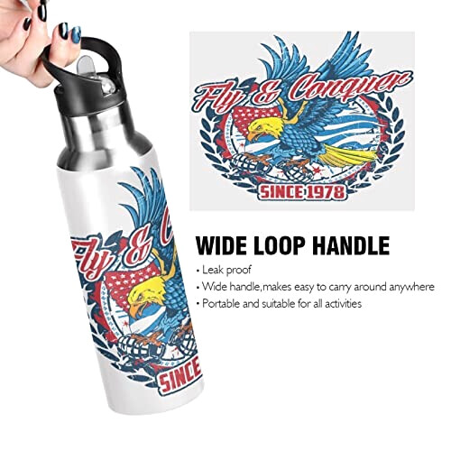 Gourde Aigle art mode sport inox sans bpa isotherme double paroi paille 600 ml variant 2 