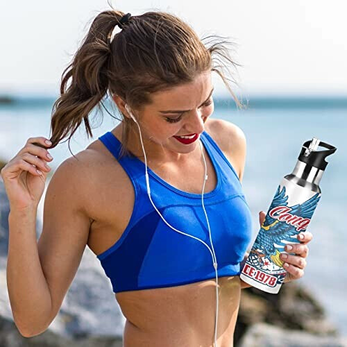 Gourde Aigle art mode sport inox sans bpa isotherme double paroi paille 600 ml variant 4 