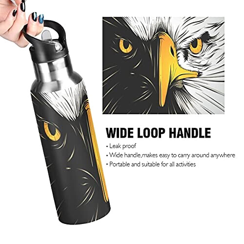 Gourde Aigle art mode sport inox sans bpa isotherme double paroi paille 600 ml variant 2 