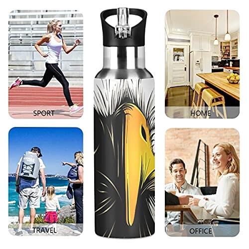 Gourde Aigle art mode sport inox sans bpa isotherme double paroi paille 600 ml variant 3 
