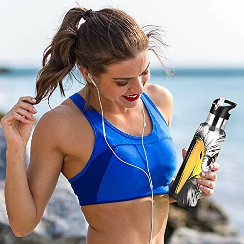 Gourde Aigle art mode sport inox sans bpa isotherme double paroi paille 600 ml variant 4 