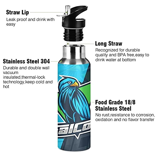 Gourde Aigle art mode sport inox sans bpa isotherme double paroi paille 600 ml variant 1 